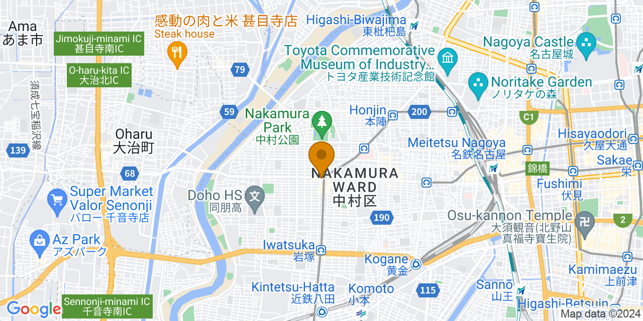 アオキ中村地図