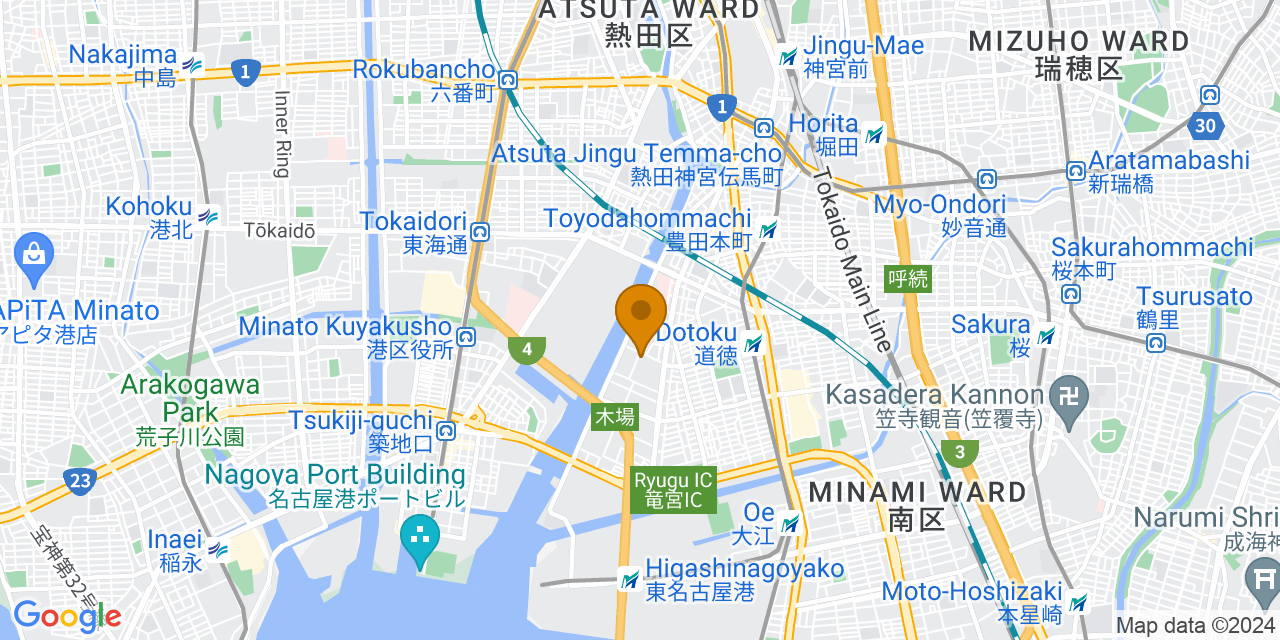 アオキ名古屋木場地図